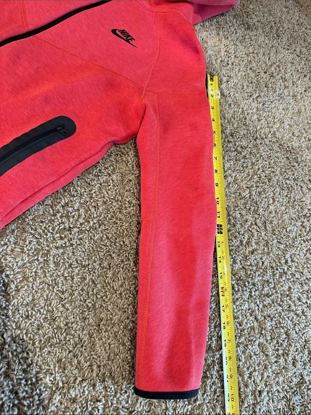 Nike Tech Kids Bright Red Hooded Zip Jacket & Joggers Set - Picture 12 of 16